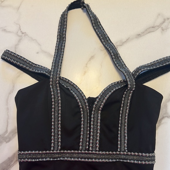 NWT - L’Atiste black fringe and studded party dress - Picture 5 of 16